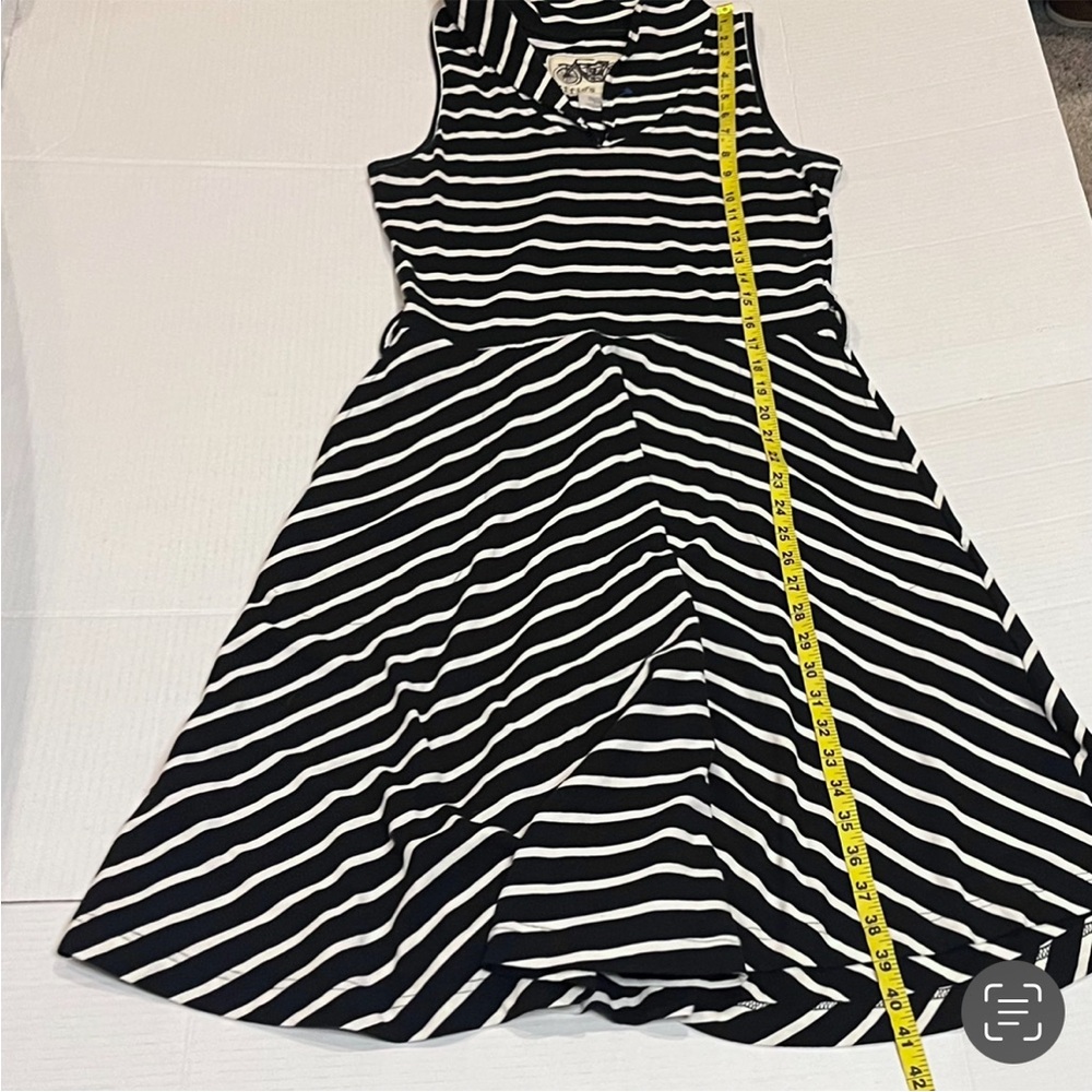 Effie's Heart Navy and White Striped Midi Dress - Picture 9 of 10